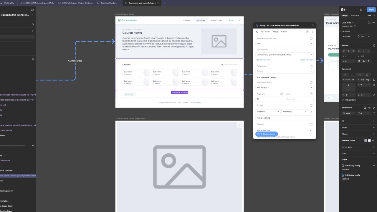 Screenshot of the Buzzy Templates app in Figma