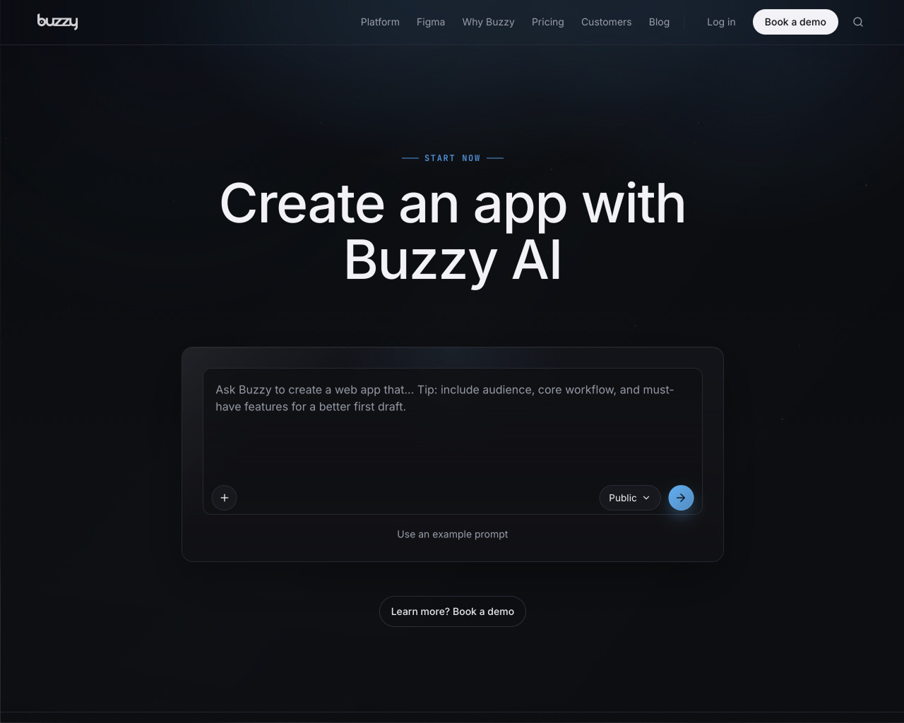 Buzzy website product detail section