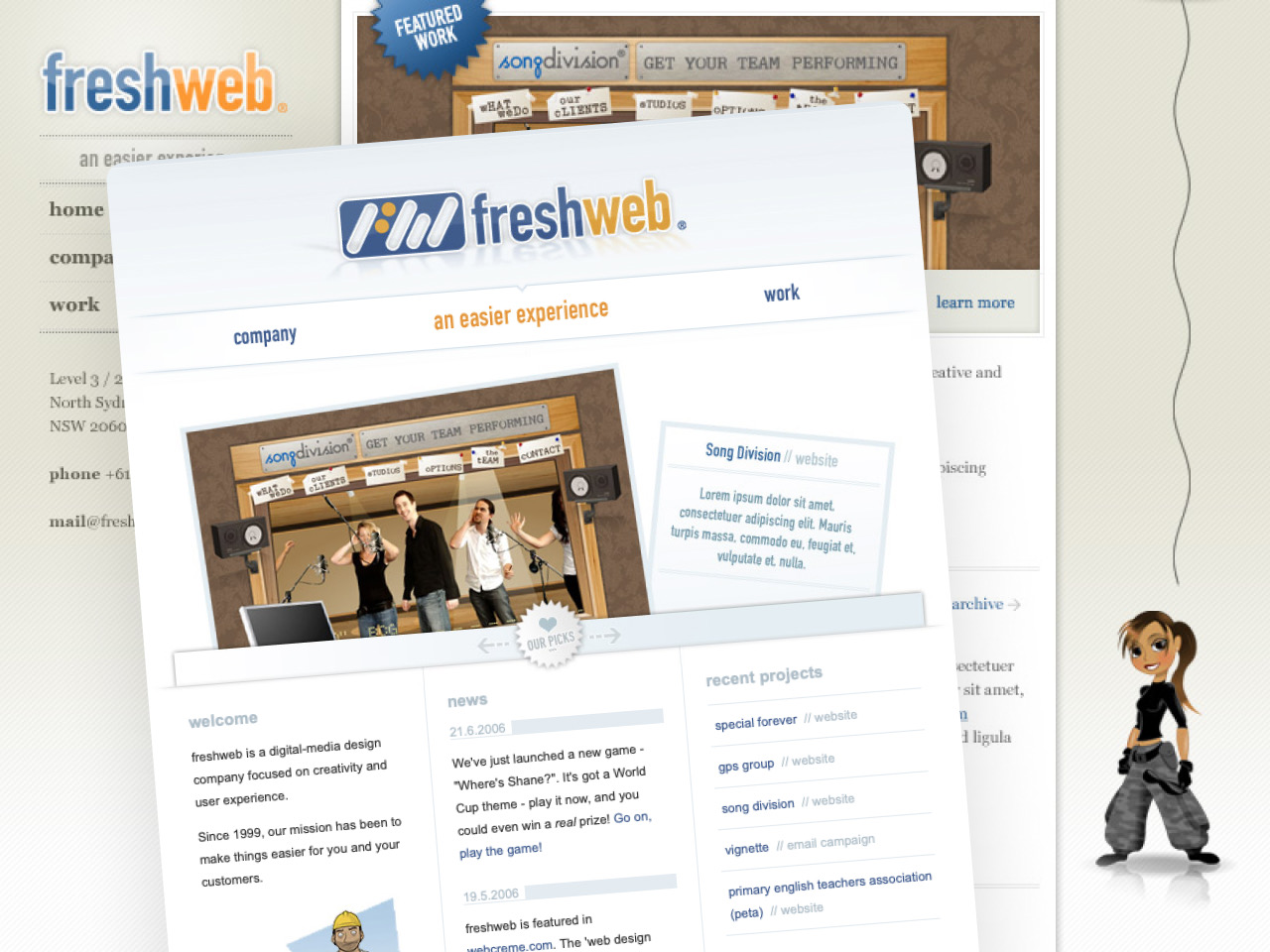 Freshweb website homepage