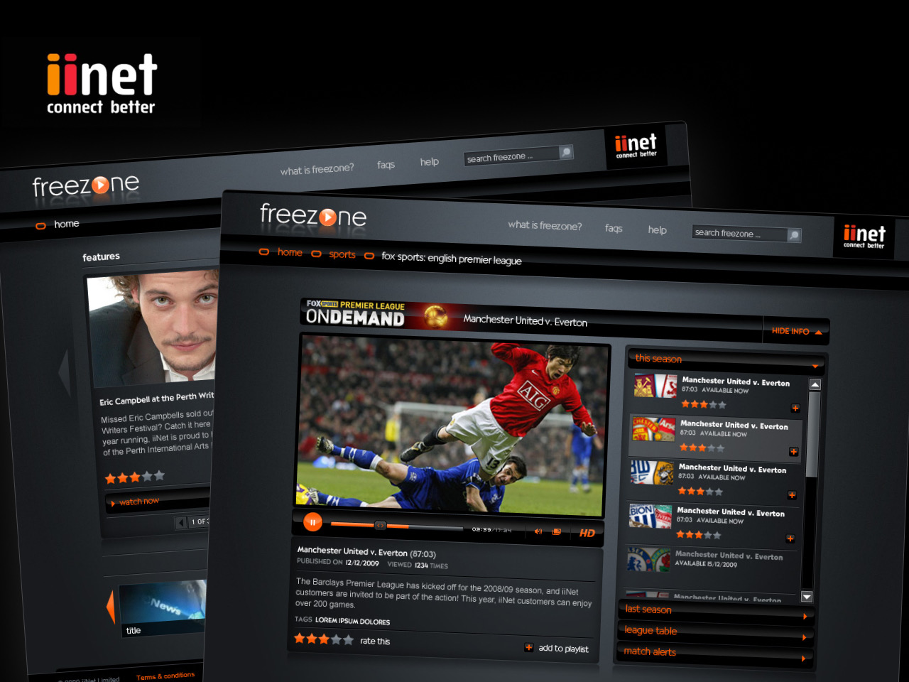 iiNet Freezone homepage
